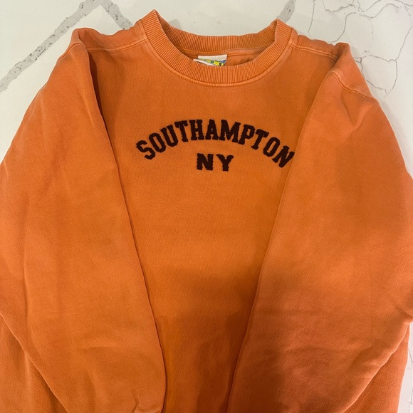 Southampton NY Sweatshirt Orange w Black Letters Boys XL Breezin’ Up Kids - Picture 2 of 4